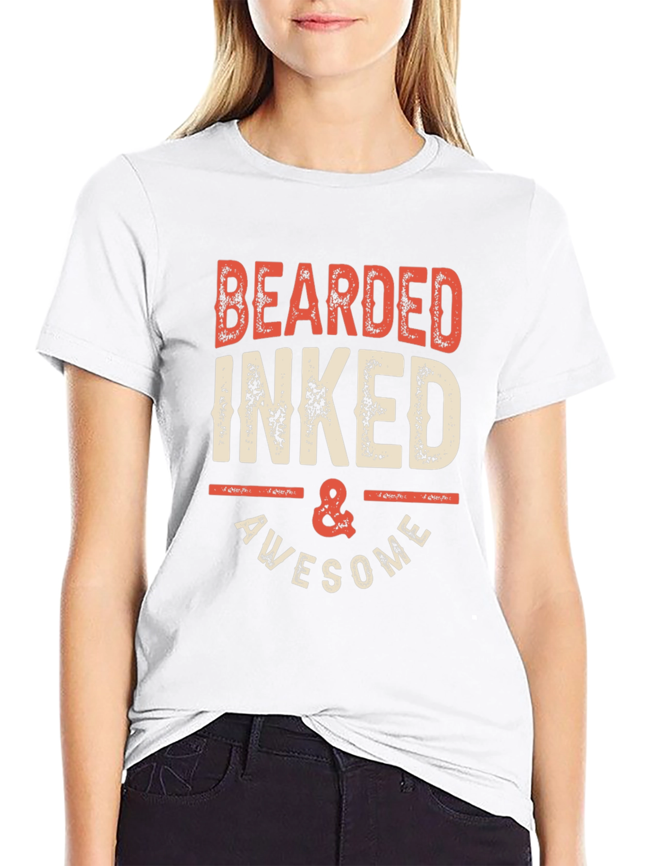 Bearded Inked & Awesome Graphic Tee