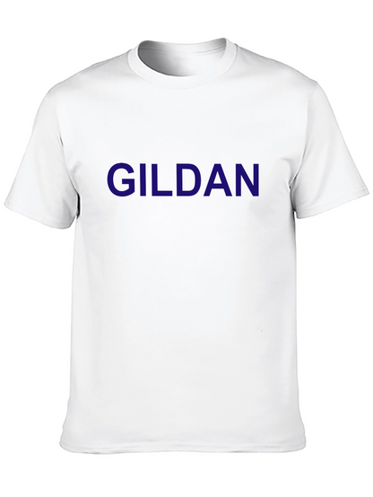 Gildan Mens Black Crew Neck T-Shirt