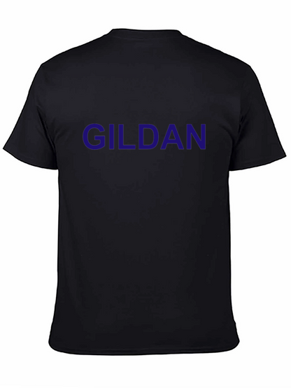 Gildan Mens Black Crew Neck T-Shirt
