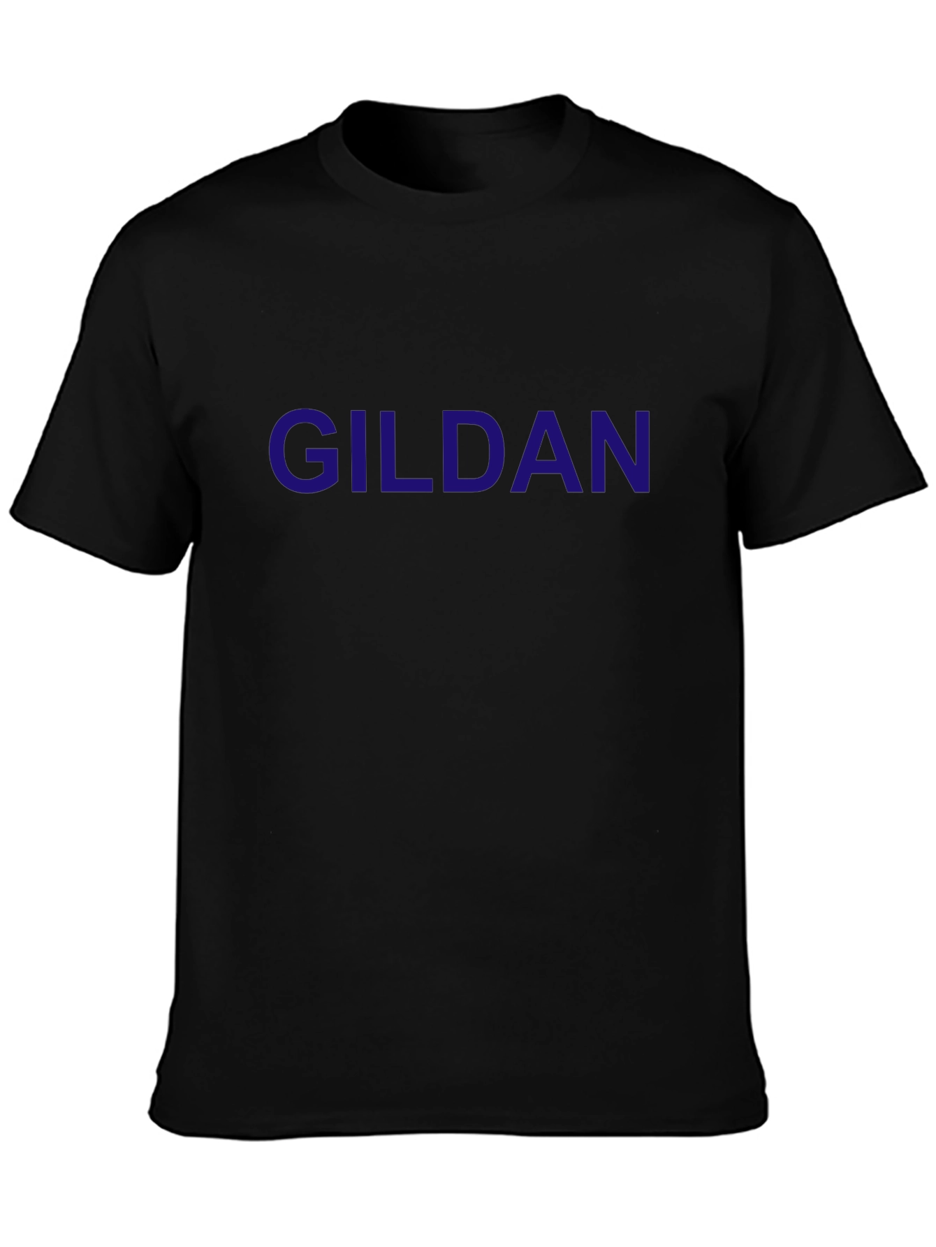Gildan Mens Black Crew Neck T-Shirt