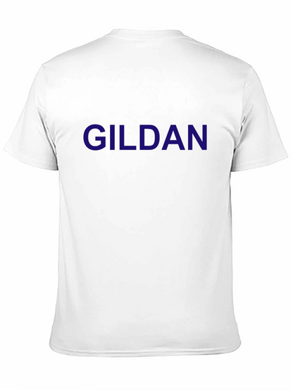 Gildan Mens Black Crew Neck T-Shirt