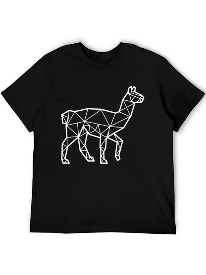 Geometric Llama T-Shirt - Modern Style
