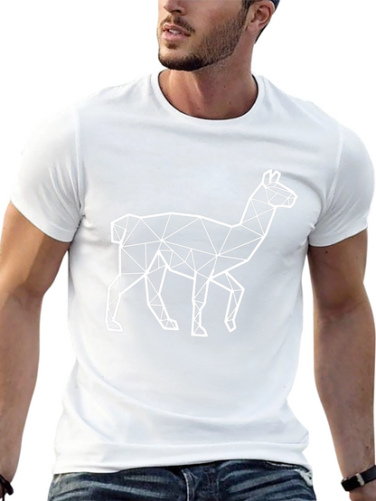 Geometric Llama T-Shirt - Modern Style