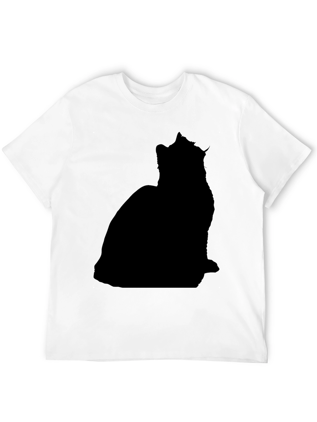 Mens Black Cat Silhouette T-Shirt