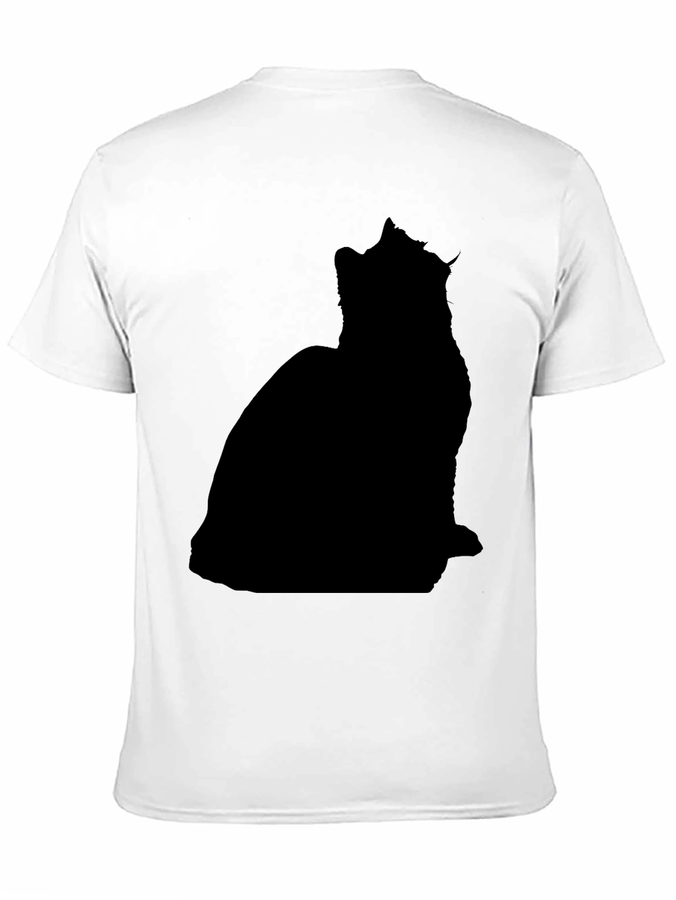 Mens Black Cat Silhouette T-Shirt