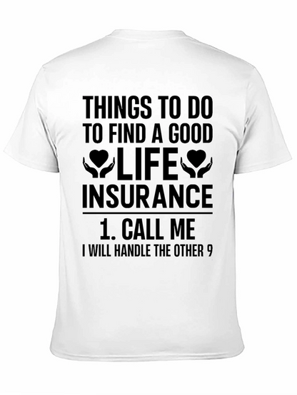 Life Insurance T-Shirt - Call Me