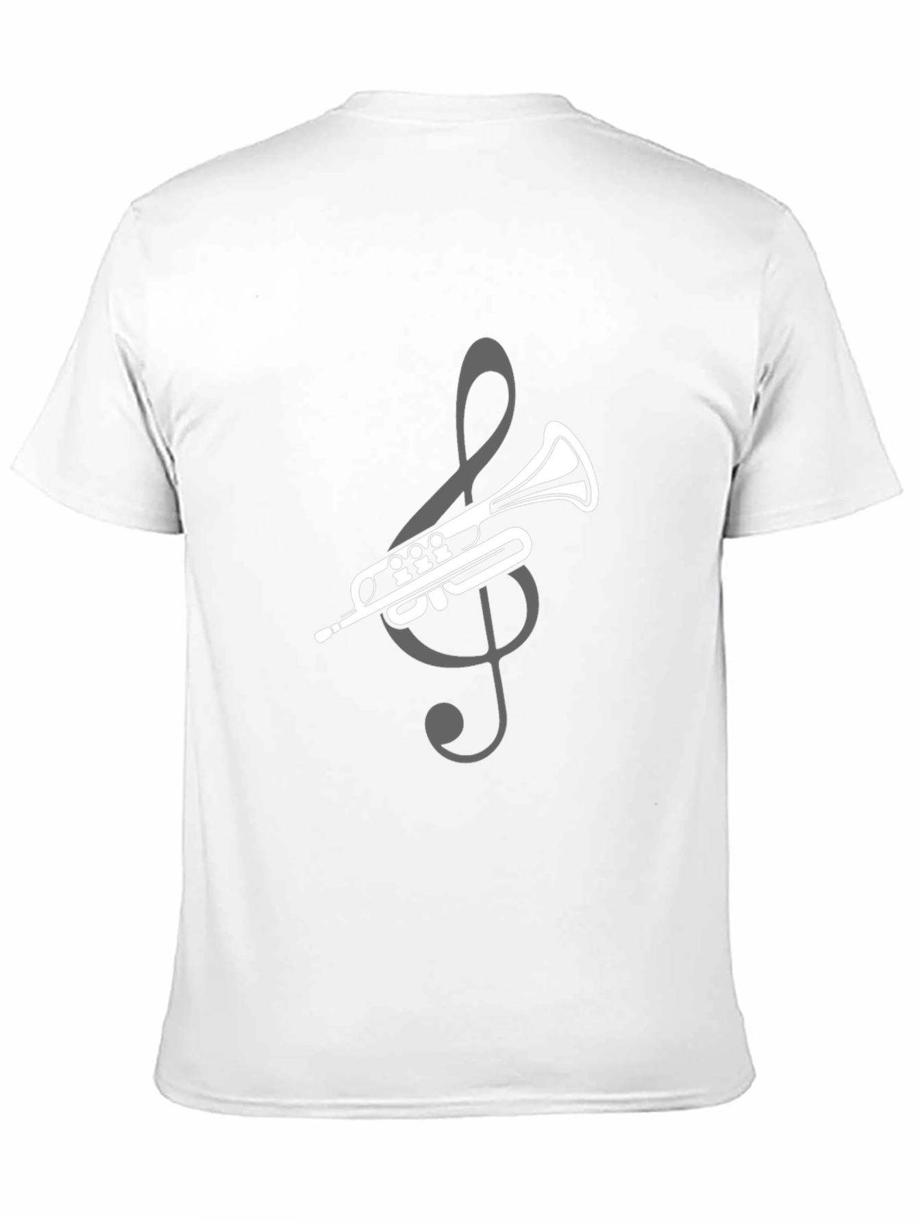 Trumpet & Treble Clef Graphic T-Shirt