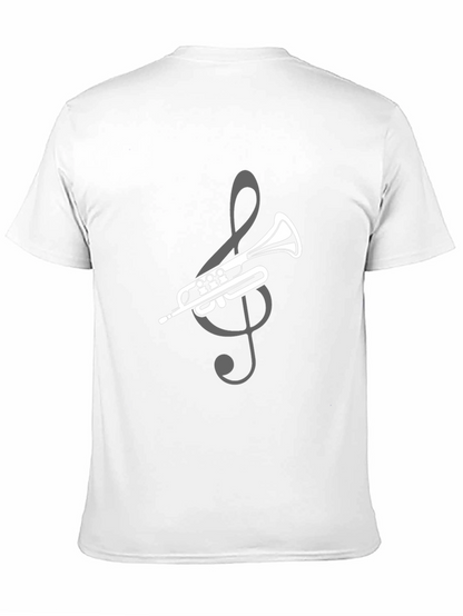 Trumpet & Treble Clef Graphic T-Shirt