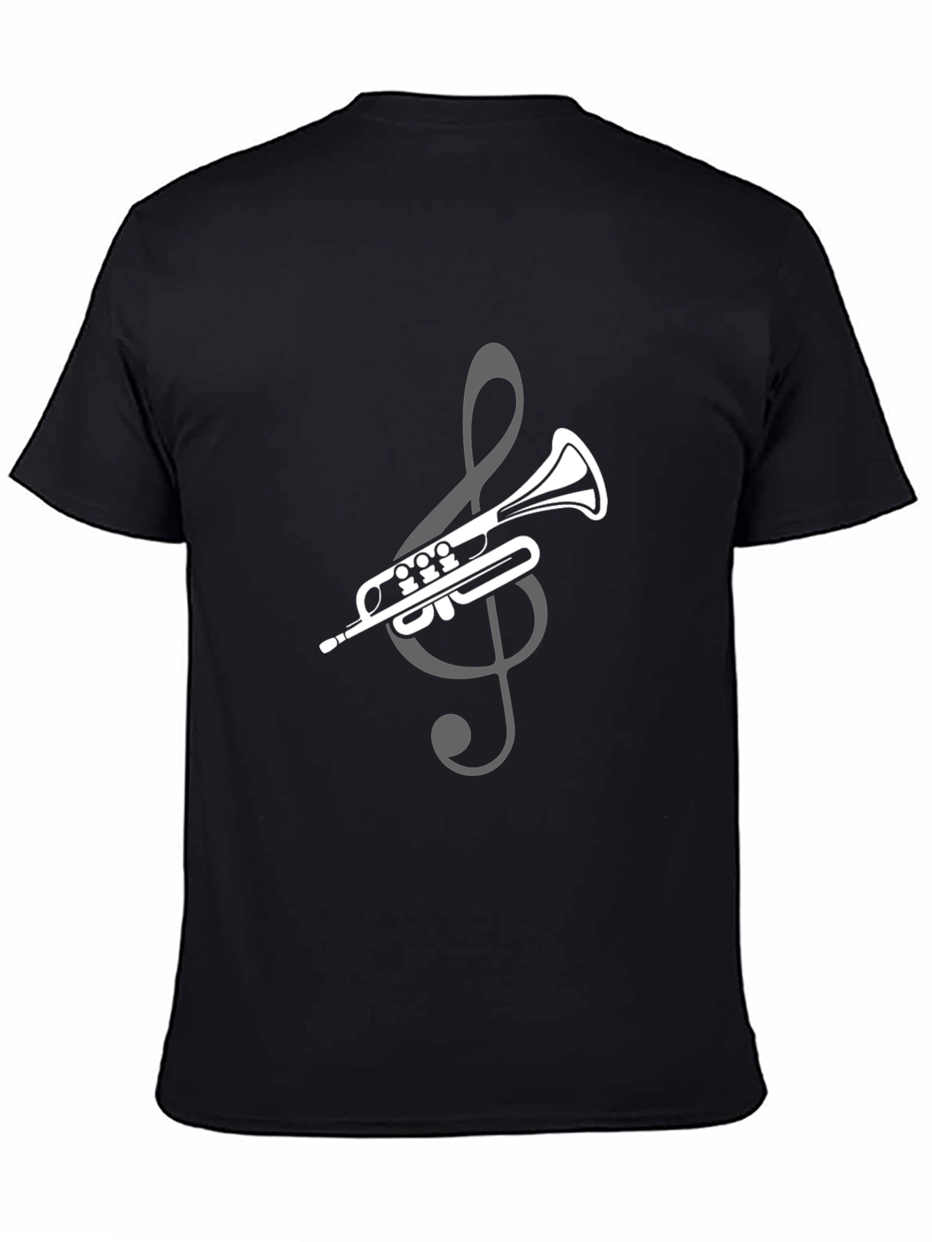Trumpet & Treble Clef Graphic T-Shirt
