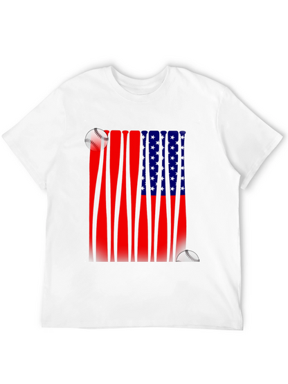 Patriotic Baseball Bat Flag T-Shirt