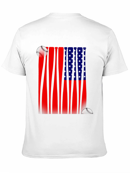 Patriotic Baseball Bat Flag T-Shirt