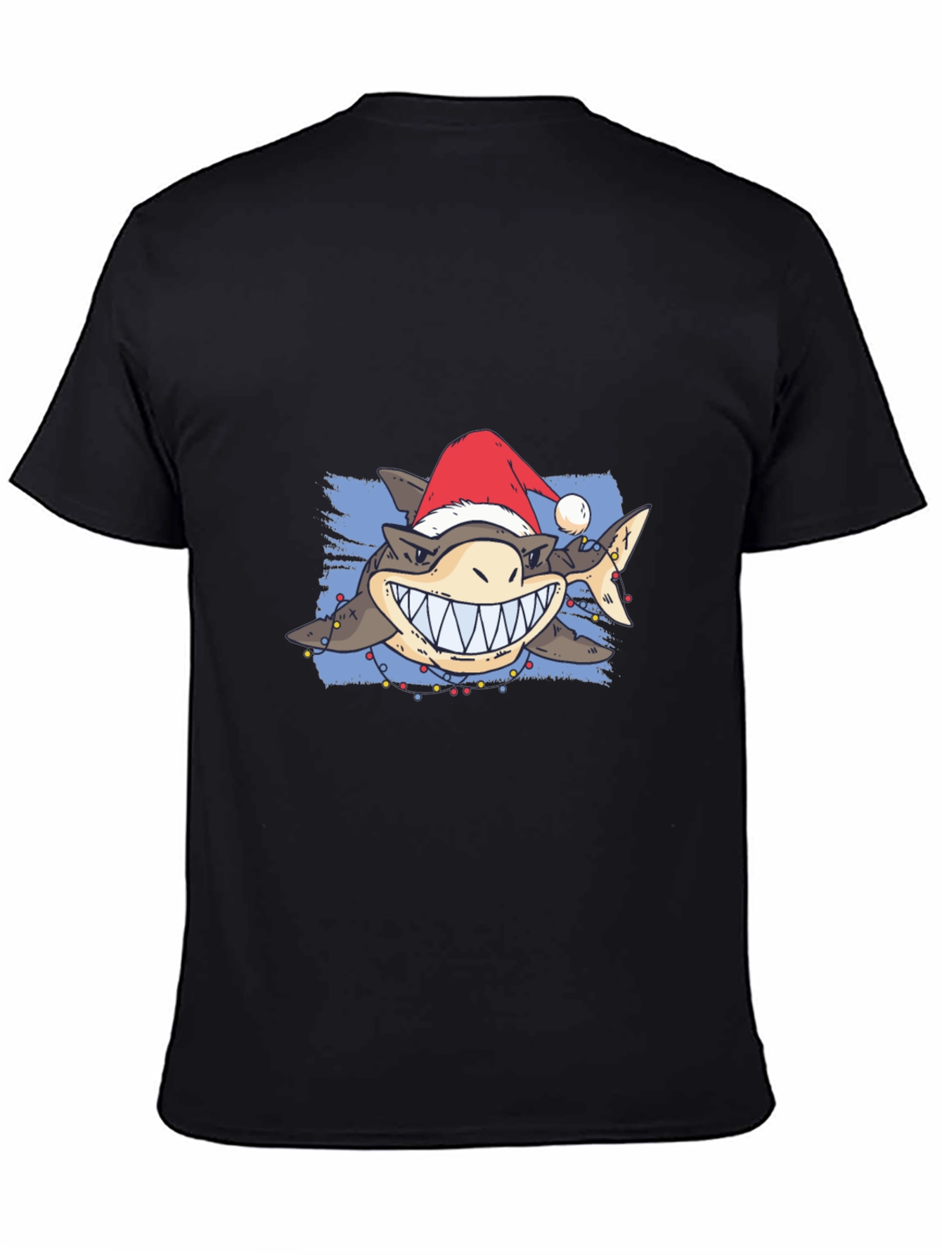 Festive Shark Graphic Tee - Holiday Style!