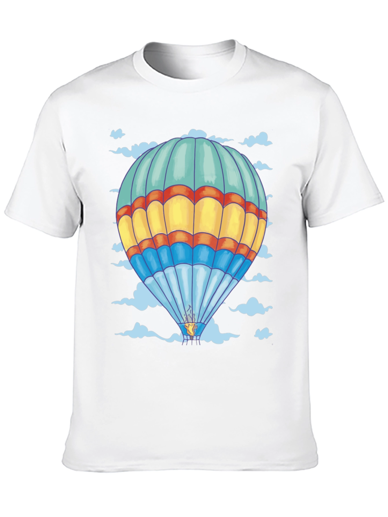 Balloon Print Tee - Black Cotton Comfort