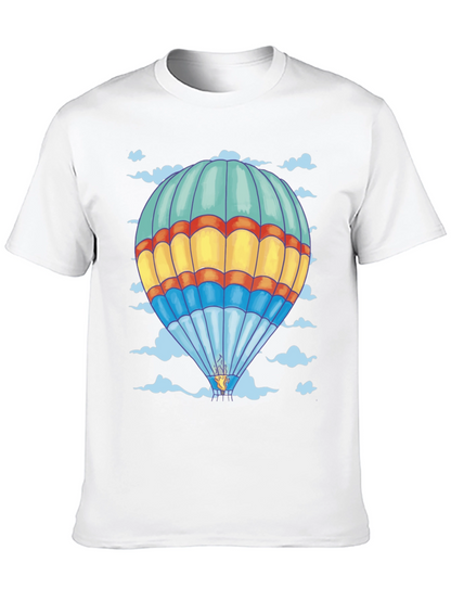 Balloon Print Tee - Black Cotton Comfort