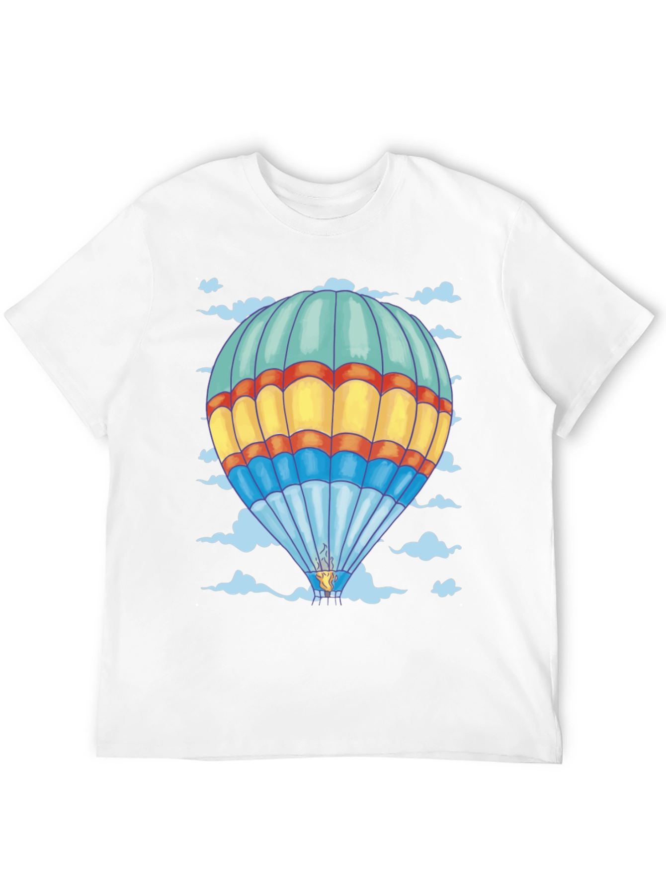 Balloon Print Tee - Black Cotton Comfort