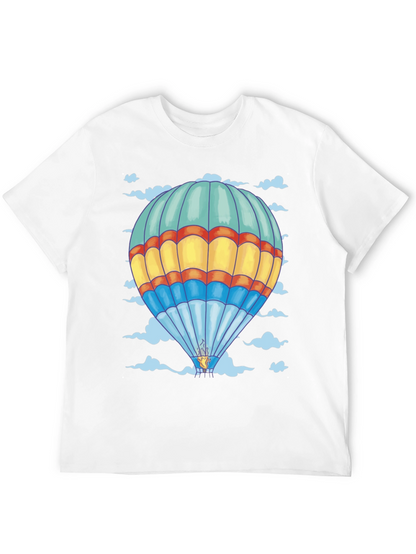Balloon Print Tee - Black Cotton Comfort