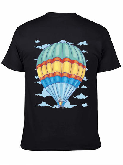 Balloon Print Tee - Black Cotton Comfort