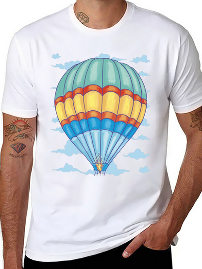 Balloon Print Tee - Black Cotton Comfort