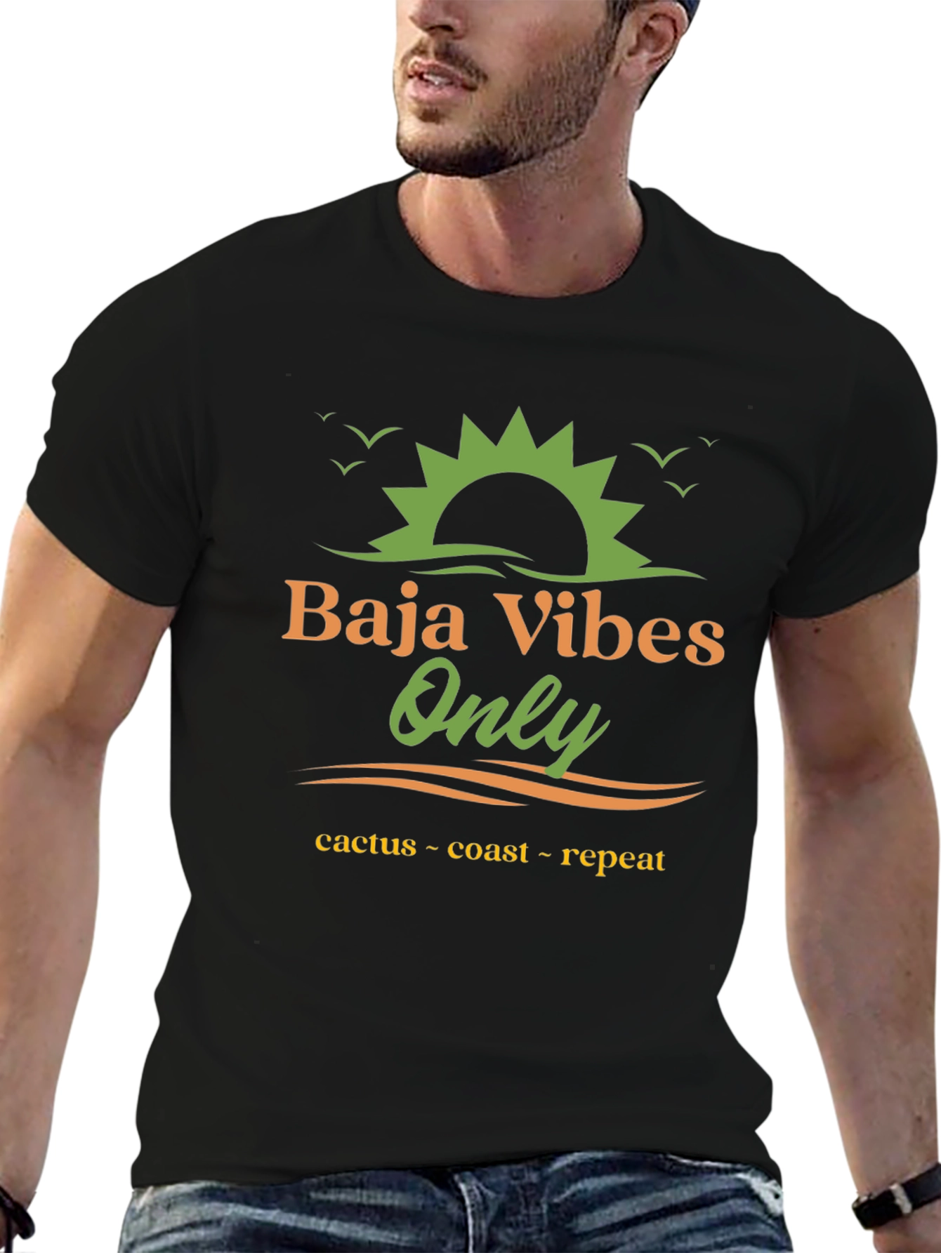 Baja Vibes Only Graphic Tee - Cactus Coast Repeat