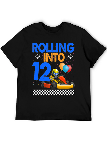 Rolling Into 12th Birthday Go Kart Racing T-Shirt