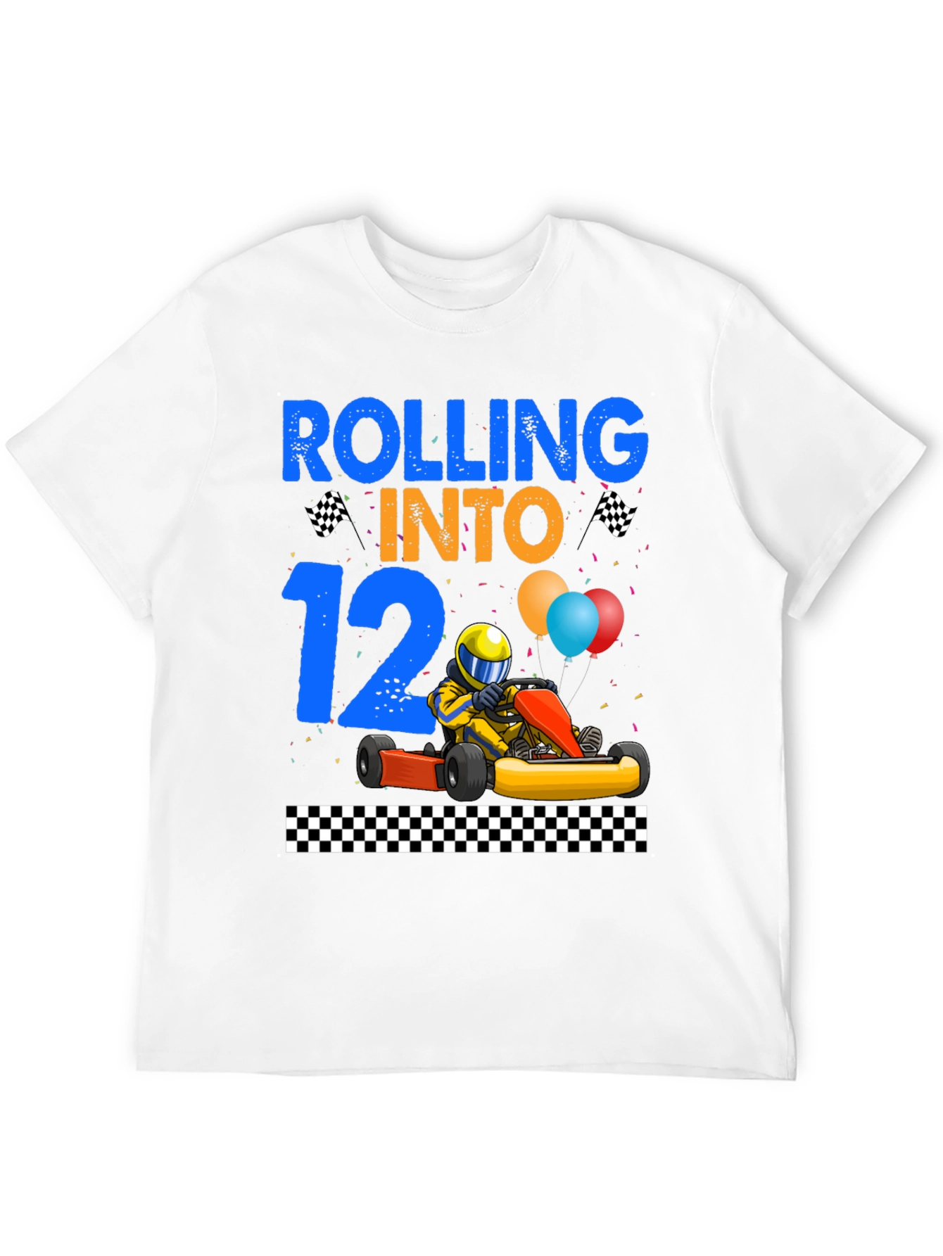 Rolling Into 12th Birthday Go Kart Racing T-Shirt