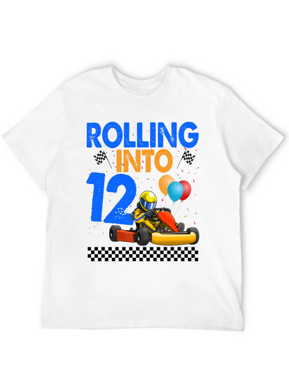 Rolling Into 12th Birthday Go Kart Racing T-Shirt
