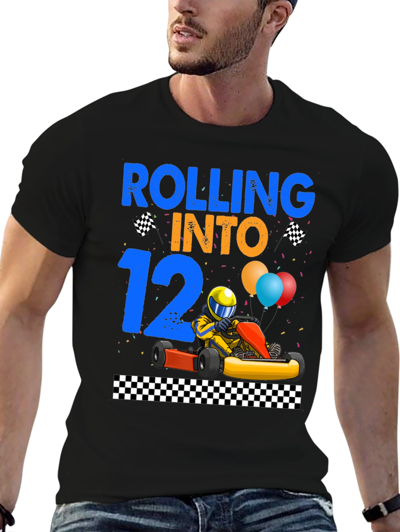 Rolling Into 12th Birthday Go Kart Racing T-Shirt