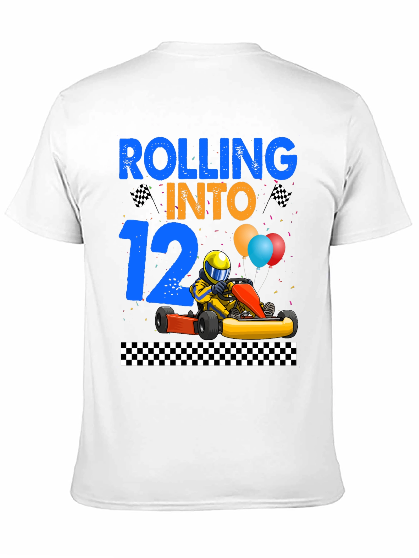 Rolling Into 12th Birthday Go Kart Racing T-Shirt
