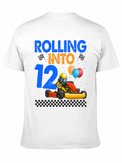 Rolling Into 12th Birthday Go Kart Racing T-Shirt