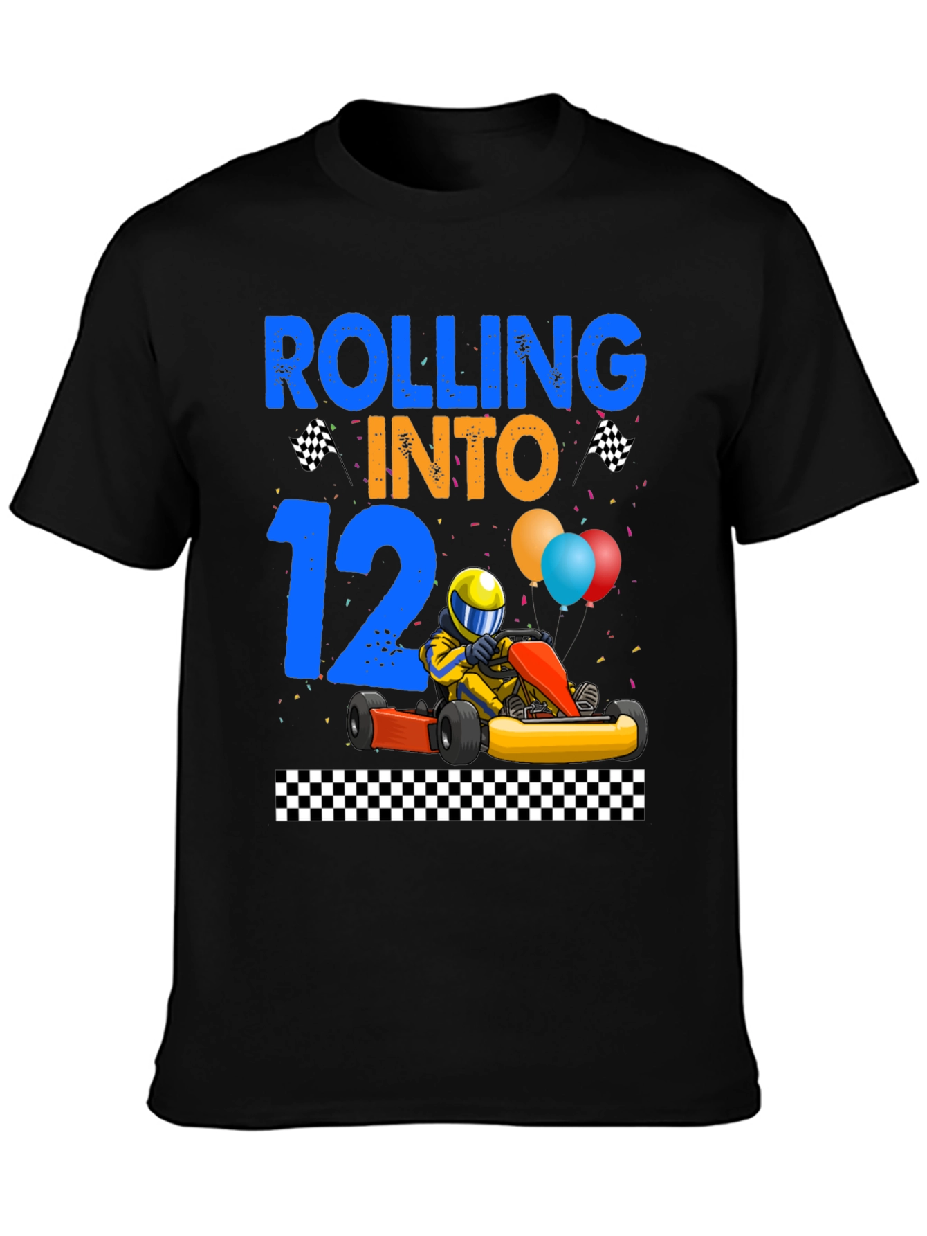 Rolling Into 12th Birthday Go Kart Racing T-Shirt