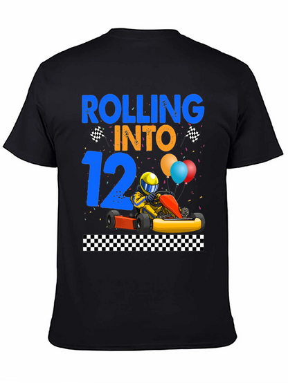 Rolling Into 12th Birthday Go Kart Racing T-Shirt