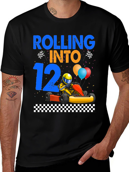 Rolling Into 12th Birthday Go Kart Racing T-Shirt