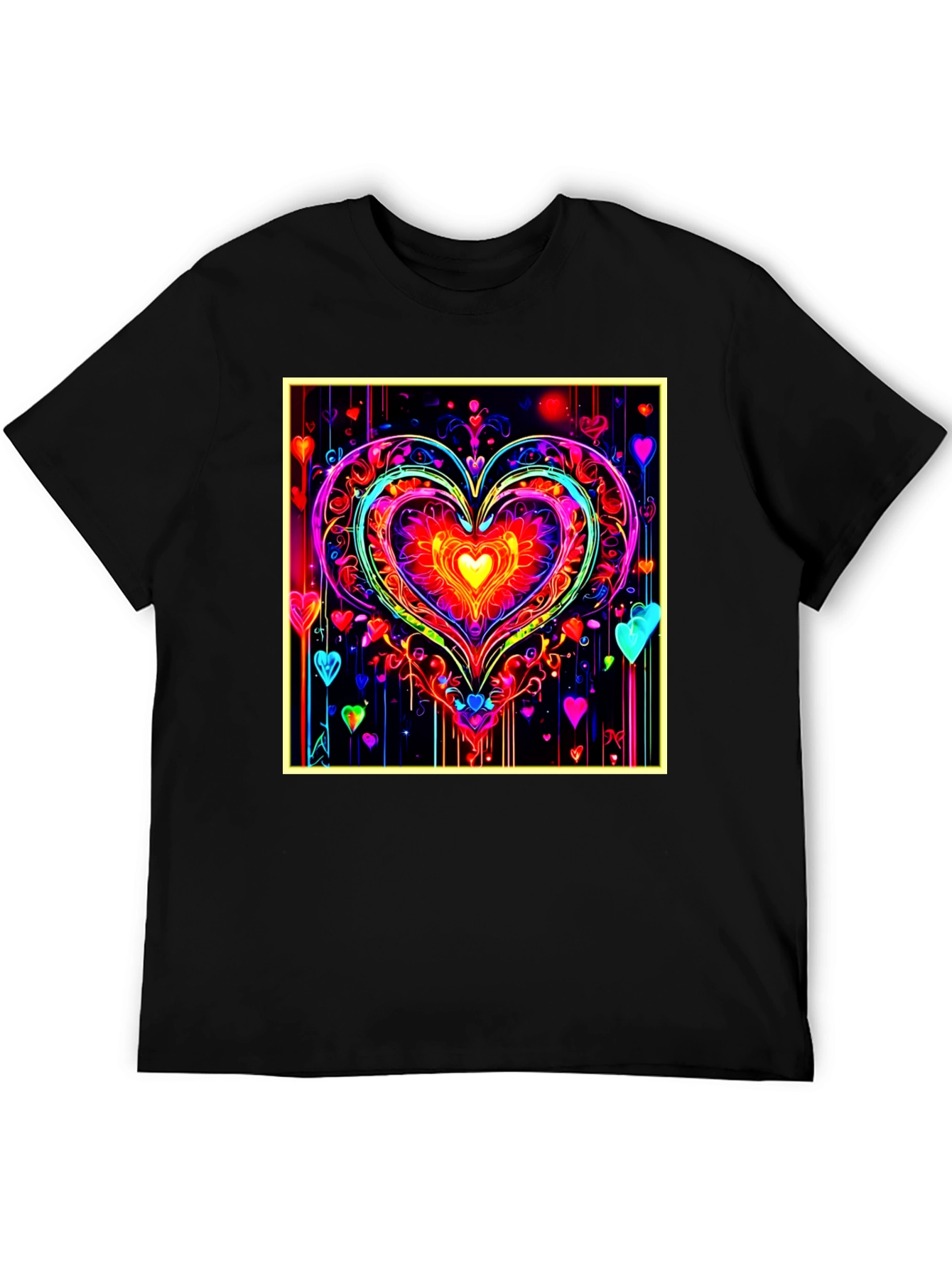 Neon Heart Graphic Tee - Bold & Vibrant