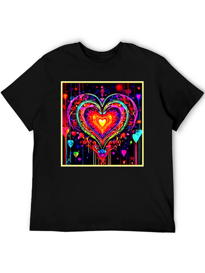 Neon Heart Graphic Tee - Bold & Vibrant