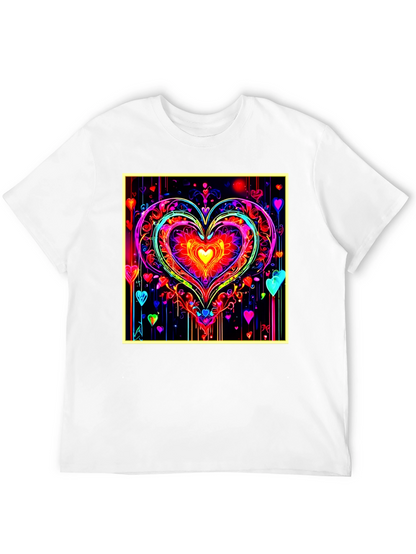 Neon Heart Graphic Tee - Bold & Vibrant