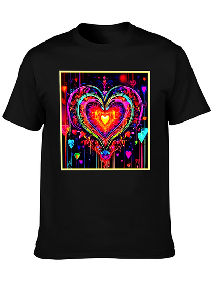 Neon Heart Graphic Tee - Bold & Vibrant