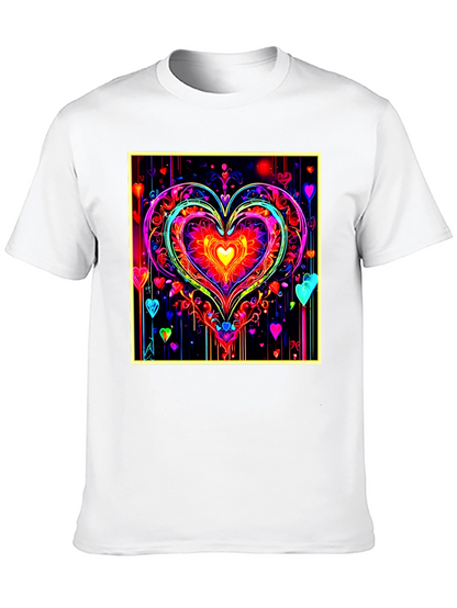 Neon Heart Graphic Tee - Bold & Vibrant