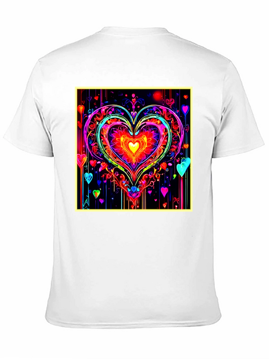 Neon Heart Graphic Tee - Bold & Vibrant
