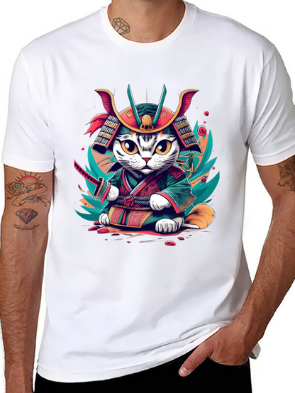 Samurai Cat T-Shirt - Graphic Tee