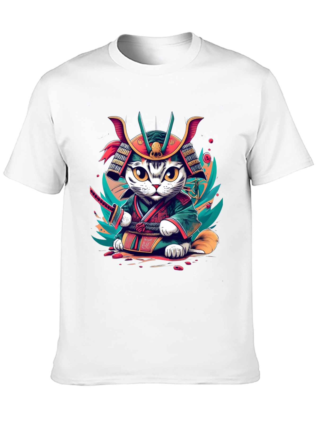Samurai Cat T-Shirt - Graphic Tee