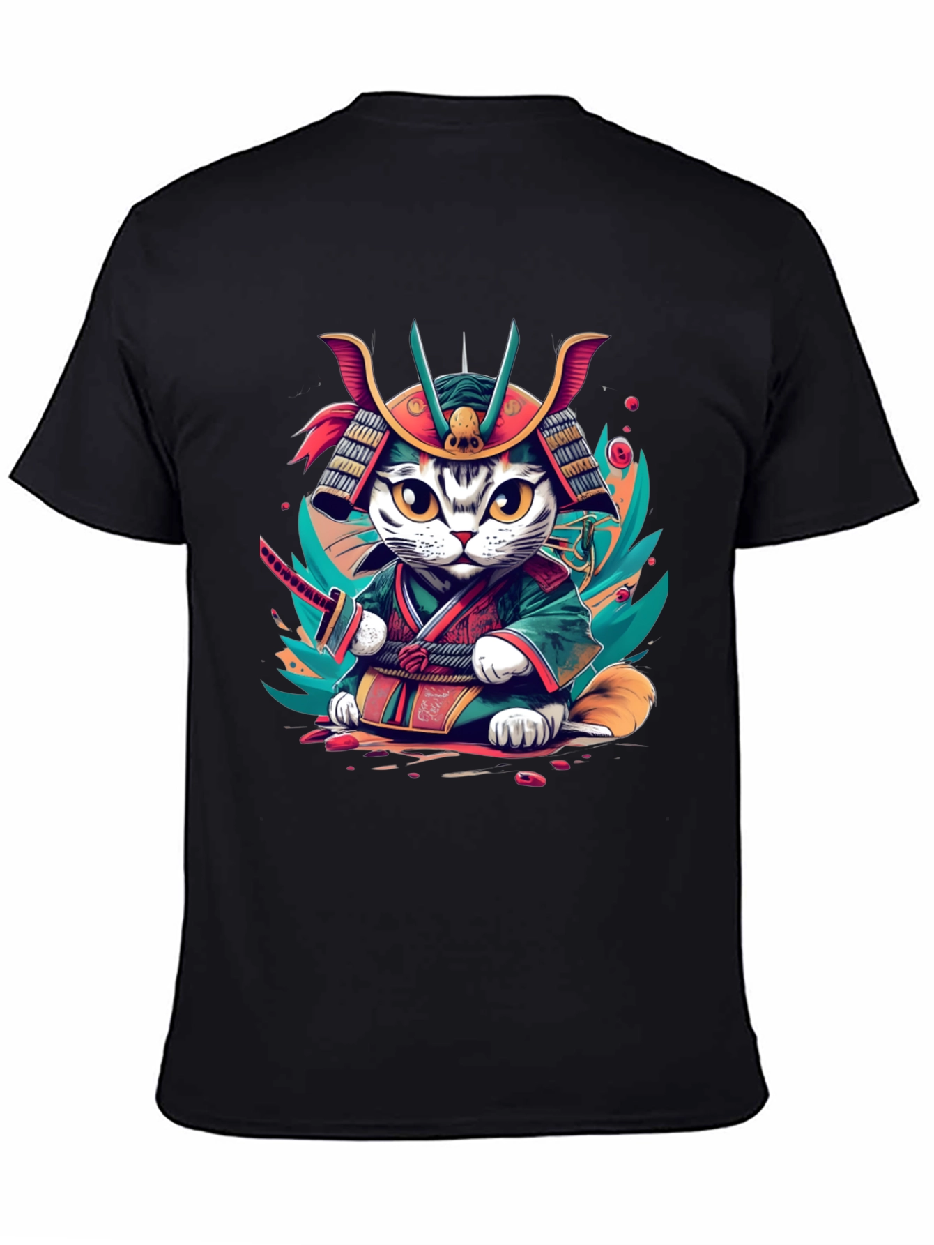 Samurai Cat T-Shirt - Graphic Tee