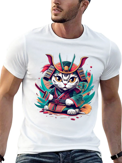 Samurai Cat T-Shirt - Graphic Tee
