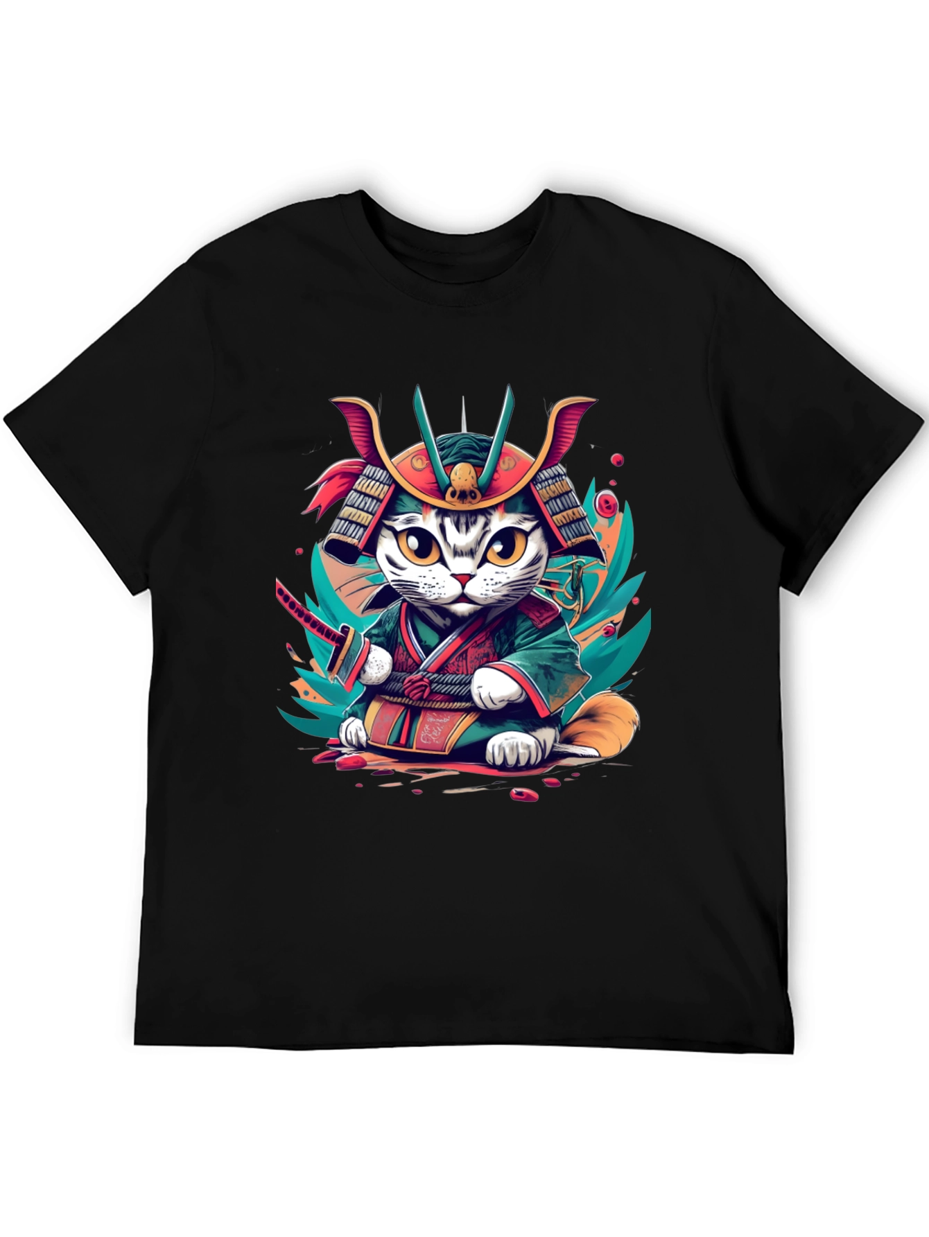 Samurai Cat T-Shirt - Graphic Tee