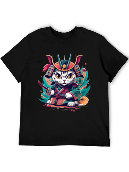 Samurai Cat T-Shirt - Graphic Tee