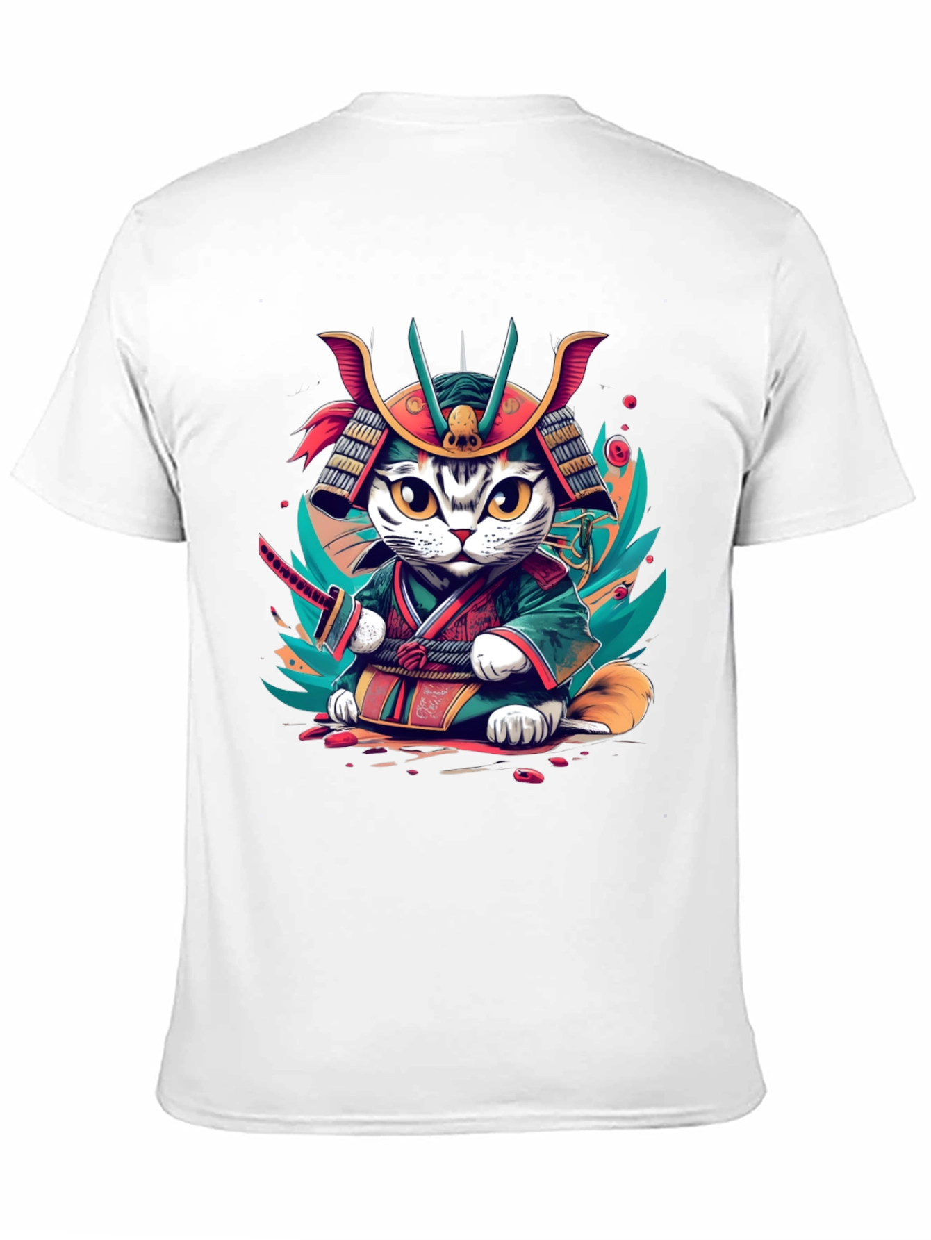 Samurai Cat T-Shirt - Graphic Tee