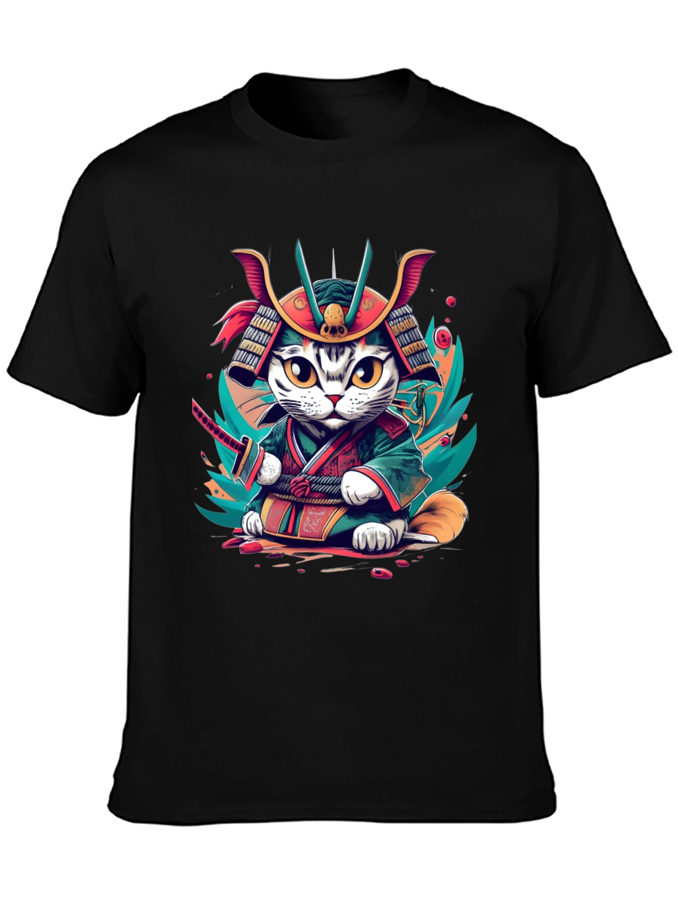 Samurai Cat T-Shirt - Graphic Tee