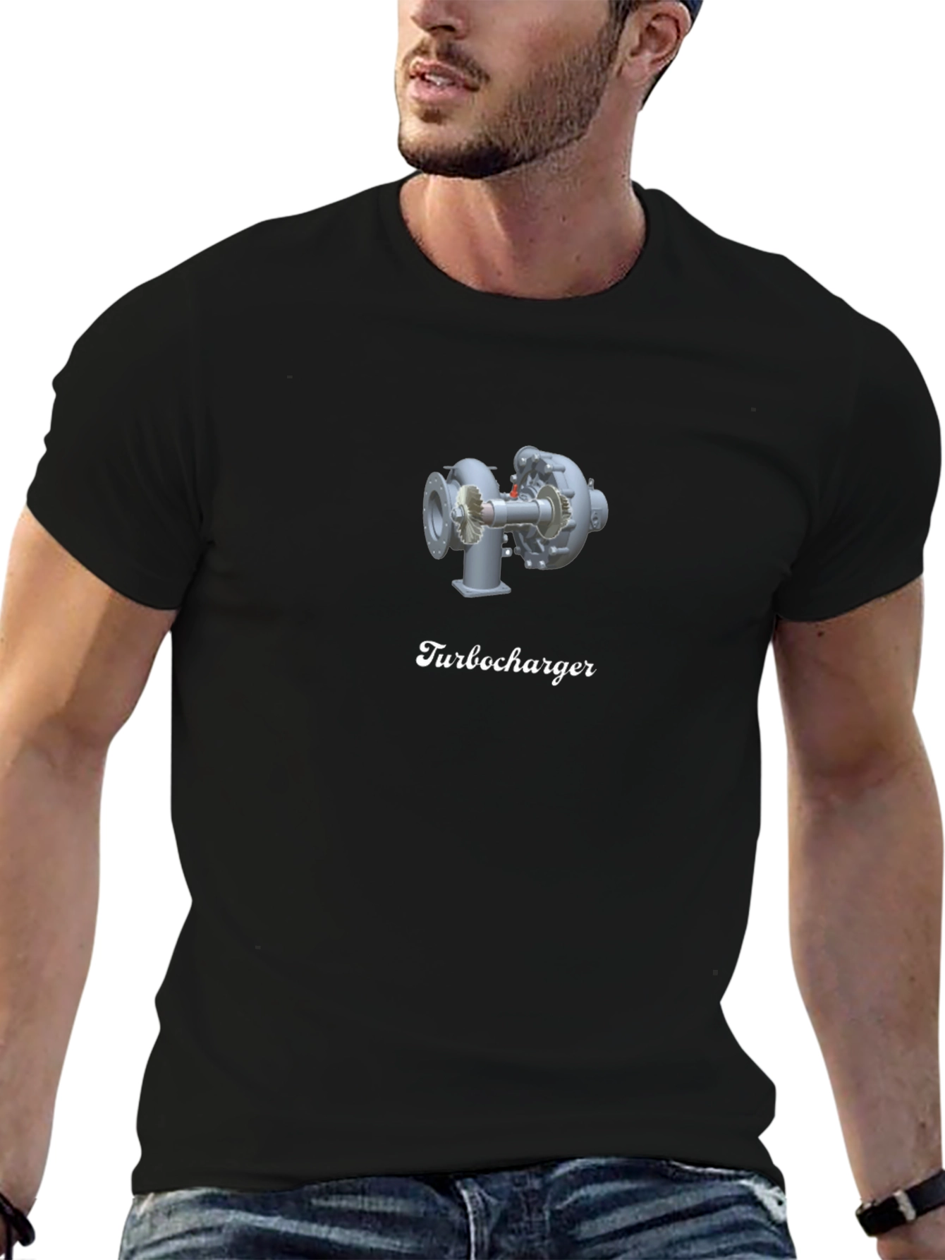 Turbocharger Graphic Black T-Shirt