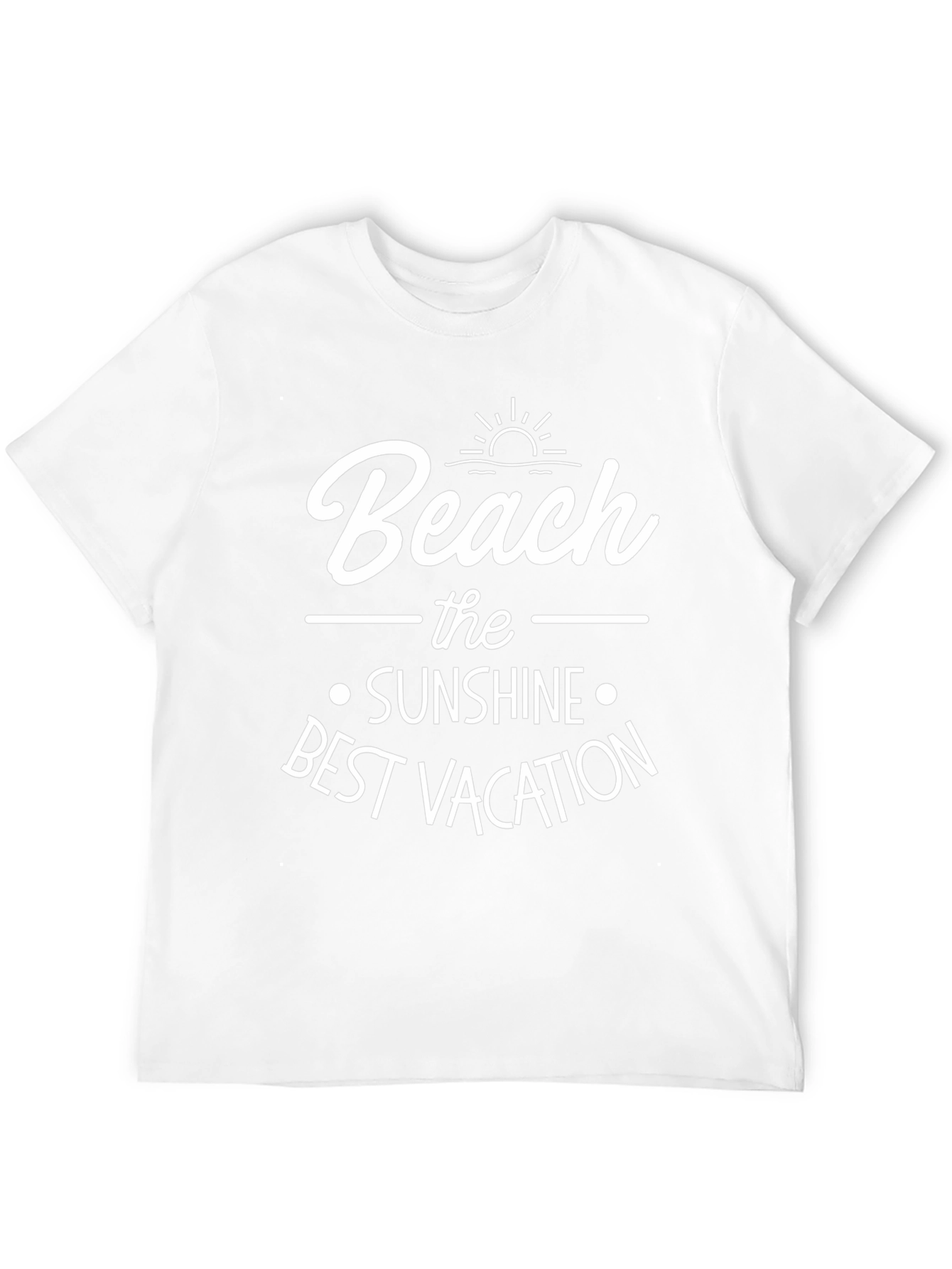 Beach Sunshine Vacation Graphic Tee - Black Unisex T-Shirt