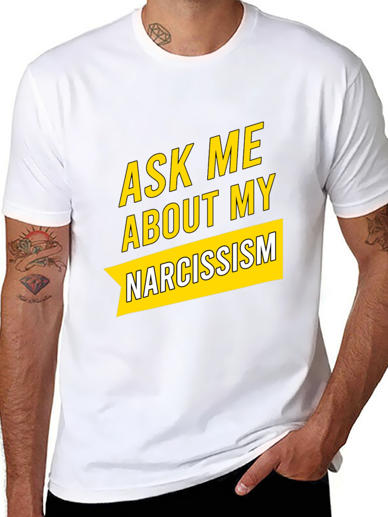Ask Me About My Narcissism Black T-Shirt