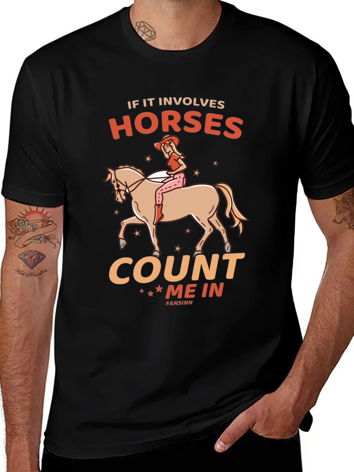 Horse Lover T-Shirt: Count Me In Design